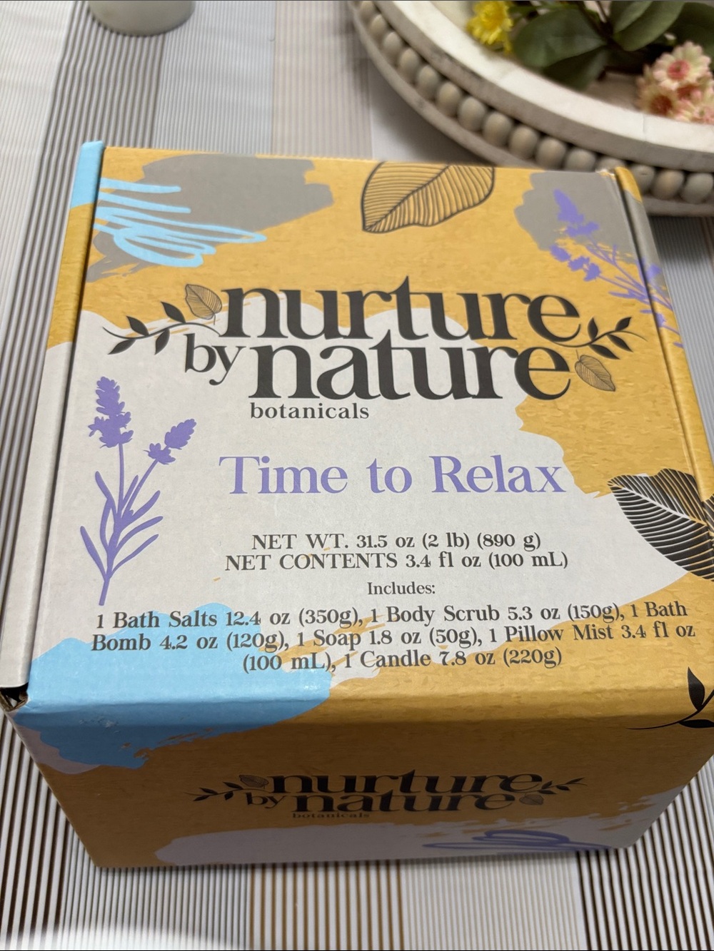 Nurture By Nature Time to Relax Bath & Body Gift Set - Yellow